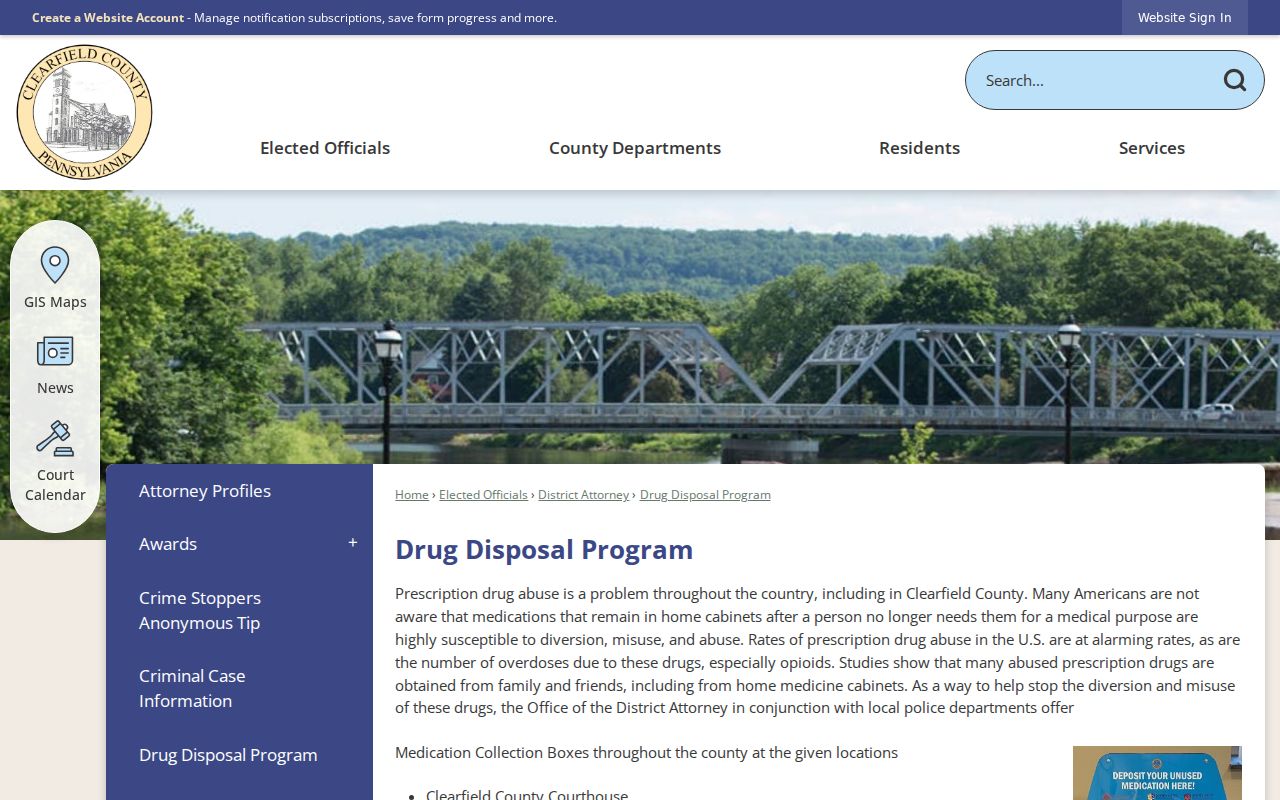 Clearfield County District Attorney appeal channel for Curwensville criminal records